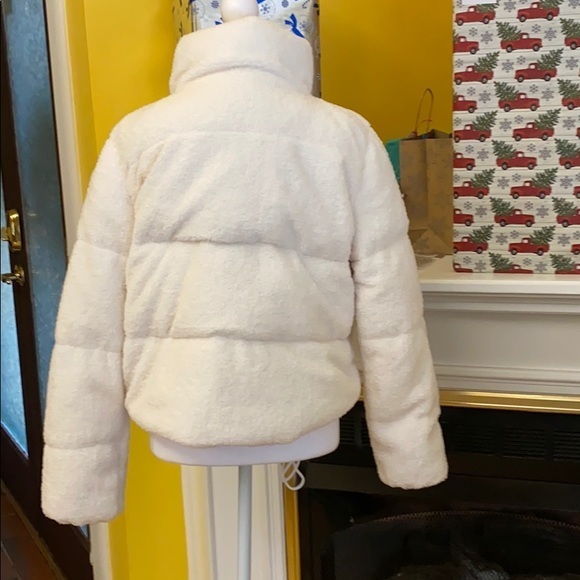 Juicy Couture crop faux fur Sherpa  cropped quilted  teddy jacket - Picture 5 of 10